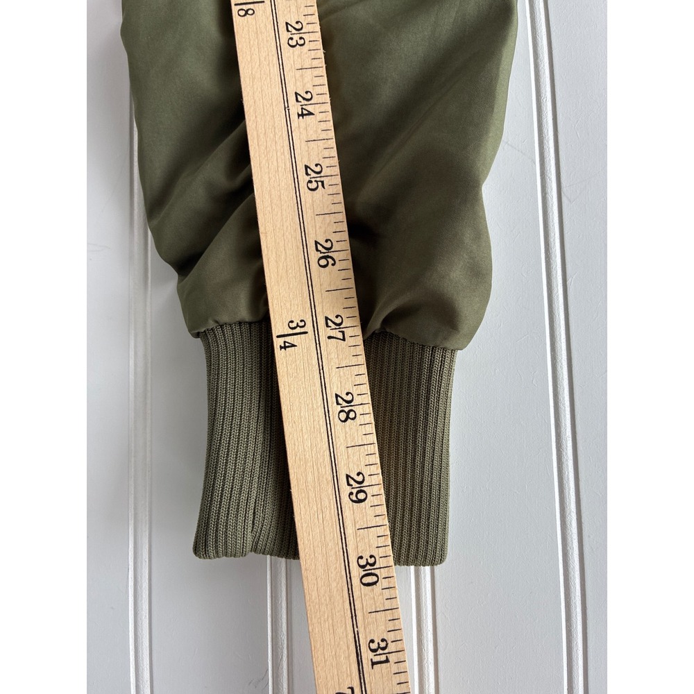 Holloway Womens Olive Green Bomber Jacket Coat Knit Hem Arm Pouch 229732 Small - Picture 14 of 16